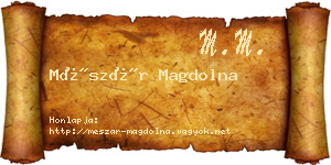Mészár Magdolna névjegykártya