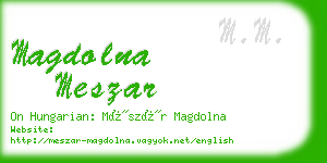 magdolna meszar business card